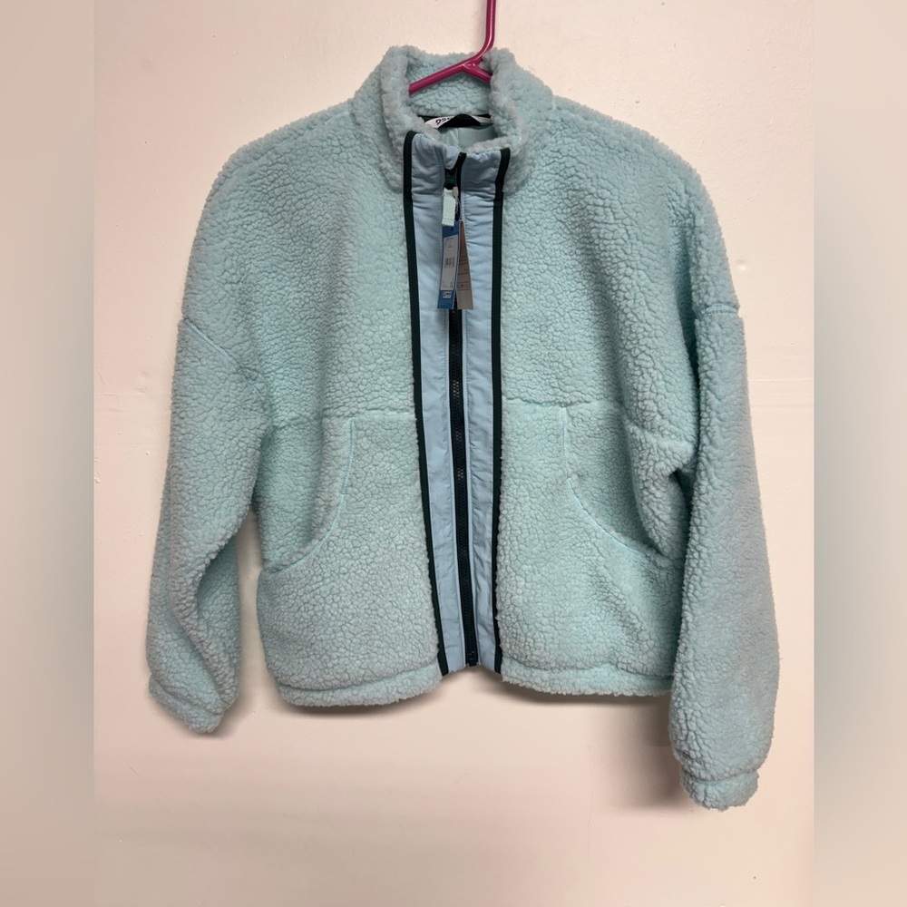 DSG Girls Cozy Fleece Full Zip Jacket Shoreside Blue XL (16) Kids